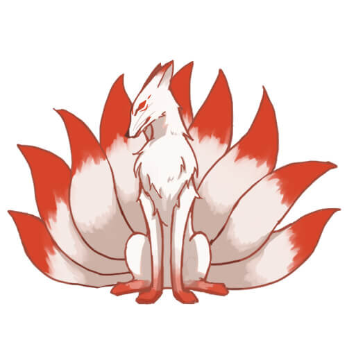 九尾の狐のイラスト画像